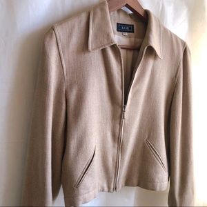 KGR Tan Zip Front Lined Jacket